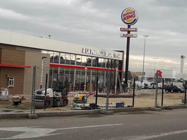 Nuevo Burger King en Utebo, junto al hipermercado Alcampo.